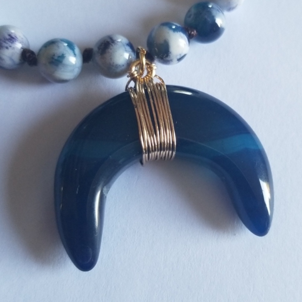 ❤ Semi Precious  Stones statment Necklace❤ - Picture 4 of 8